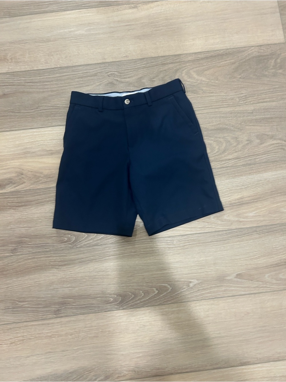 Peter Millar Navy Flat-Front Kids Shorts